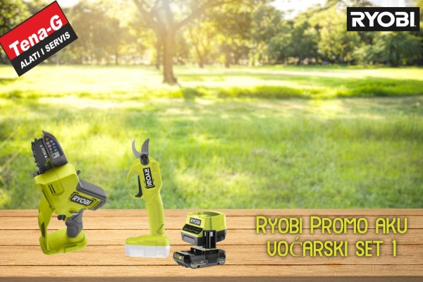 RYOBI  Promo aku voćarski set 1(RY18PSX10-120+RY18SCA-0 5133001000